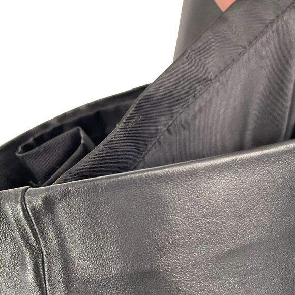 Alfani 100%‎ Leather Fully Lined Boot Cut Pants Black Women's Size 12 - Picture 11 of 11